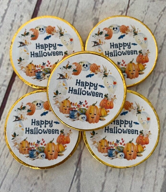 Bulk Happy Halloween Chocolate Coins