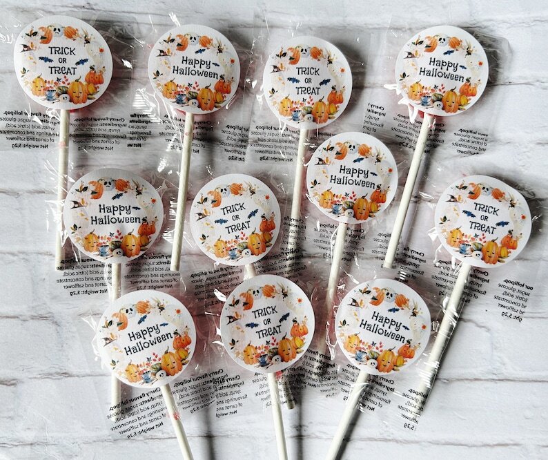 Bulk Halloween Lollipops. Halloween party. Trick or treat sweets. Halloween buffet table Bulk Halloween Candy Pre order