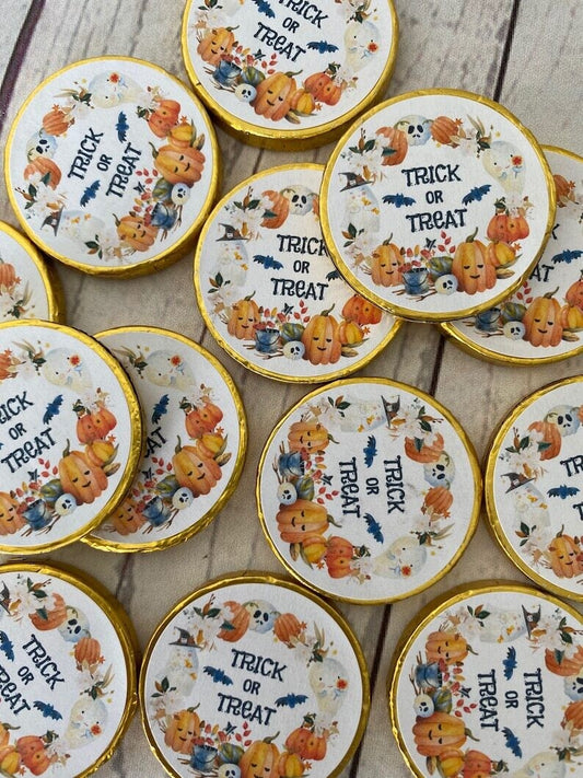 Bulk Halloween Chocolate Coins. Halloween party. Trick or treat chocolate. Halloween buffet table Bulk Halloween Candy Pre order