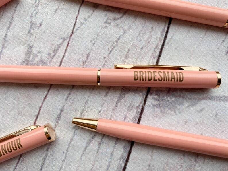 Mini Bridesmaid Pink Pen