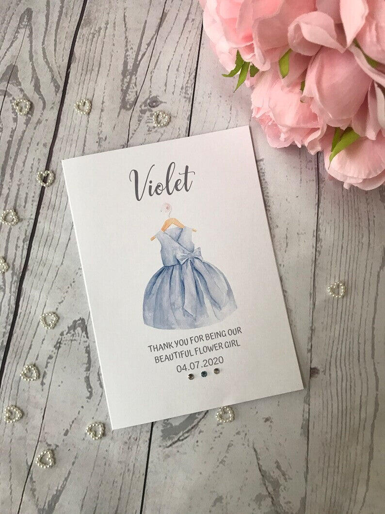 Personalised Flower Girl Thank you Card