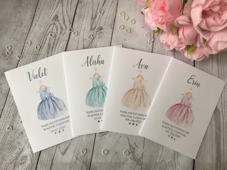 Personalised Flower Girl Thank you Card