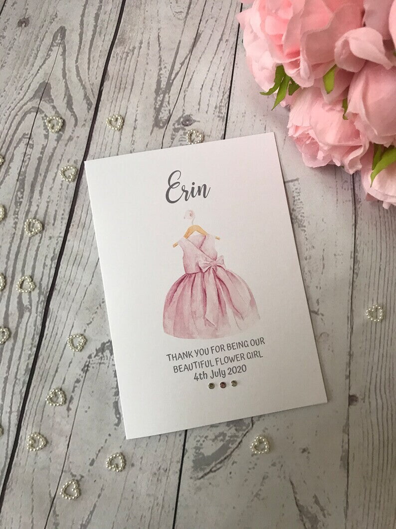 Personalised Flower Girl Thank you Card