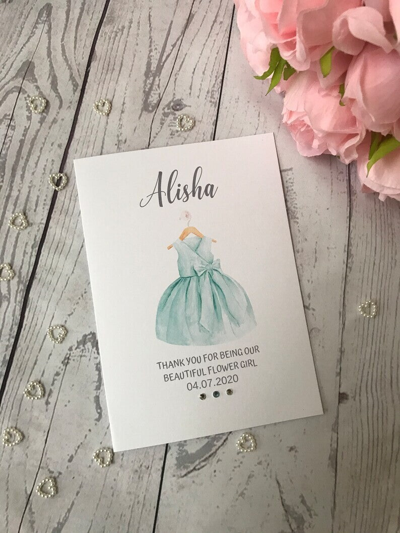 Personalised Flower Girl Thank you Card