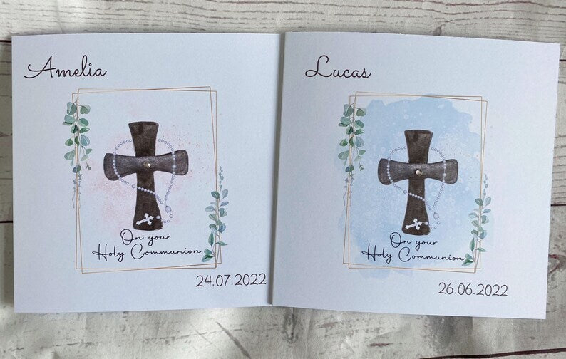 Personalised Holy Communion Card