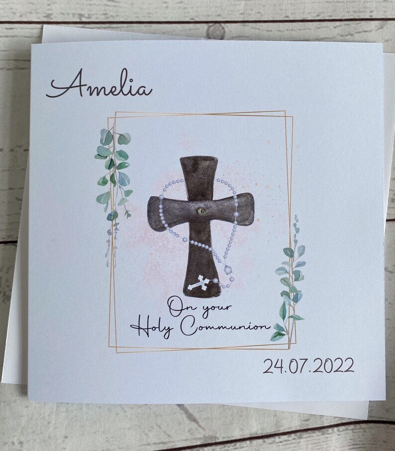 Personalised Holy Communion Card