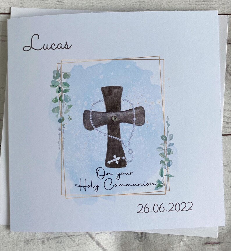 Personalised Holy Communion Card