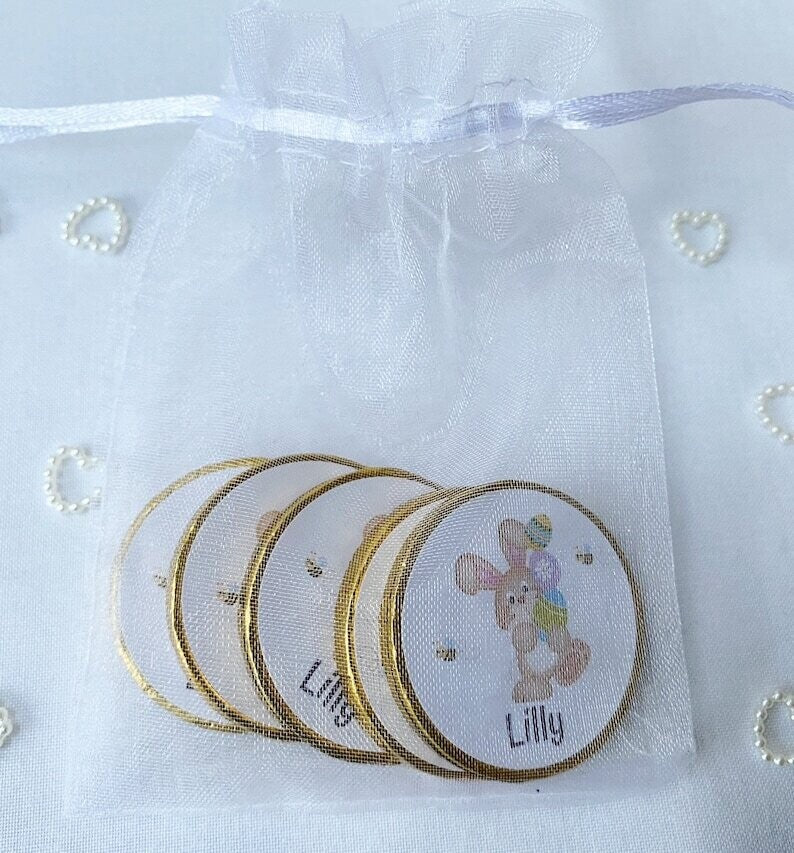 5 x Personalised Easter chocolate coins.