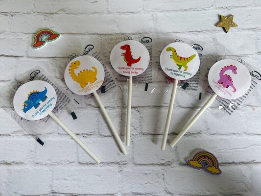 Bulk Dinosaur birthday party lollipops