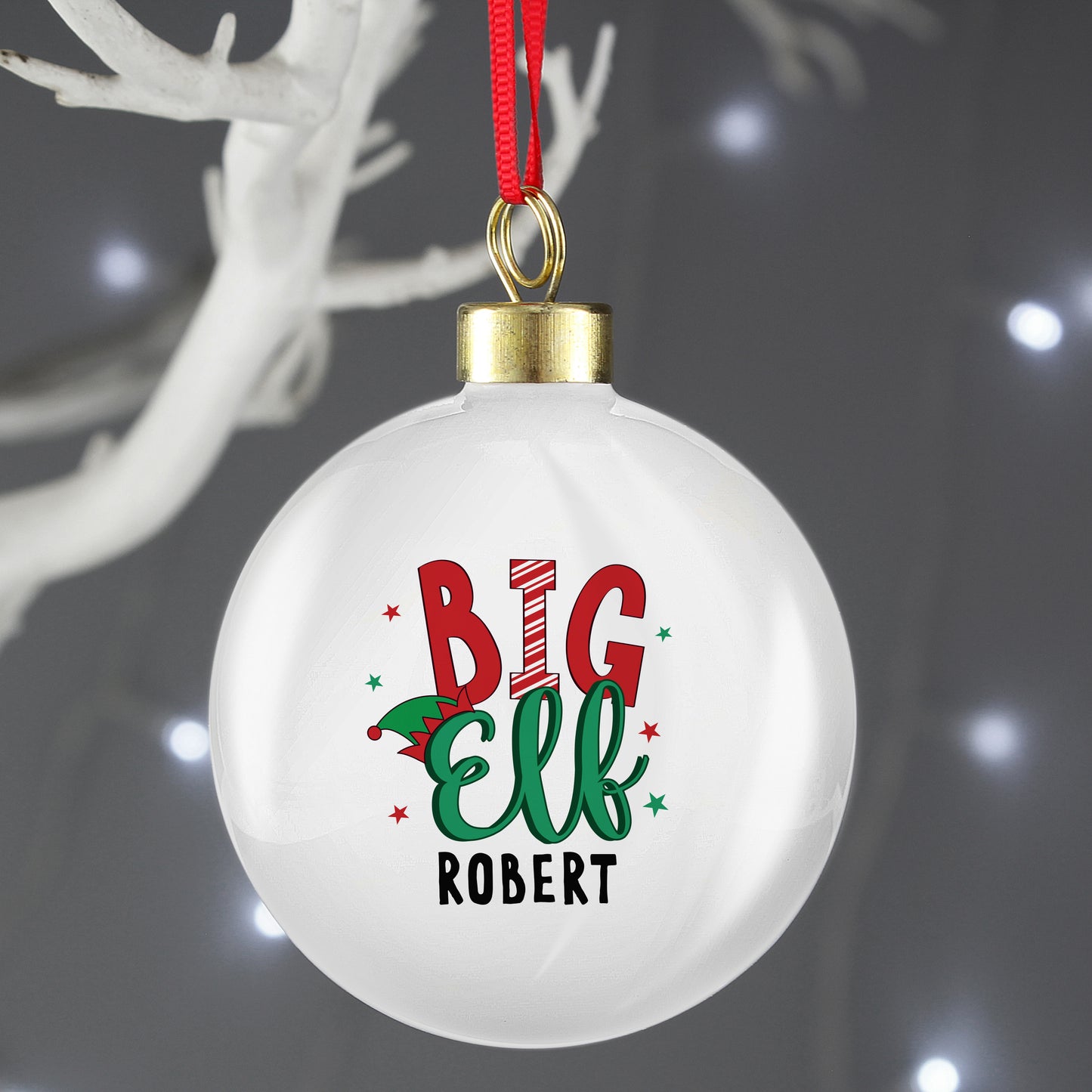 Personalised Big Elf Bauble