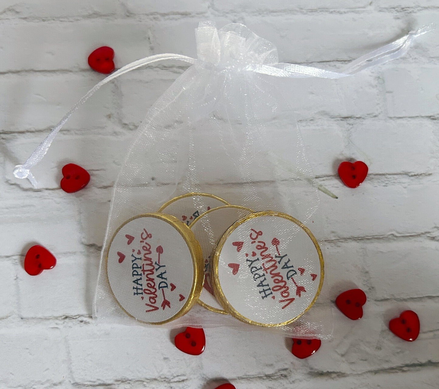 5 x Valentines day Chocolate coins