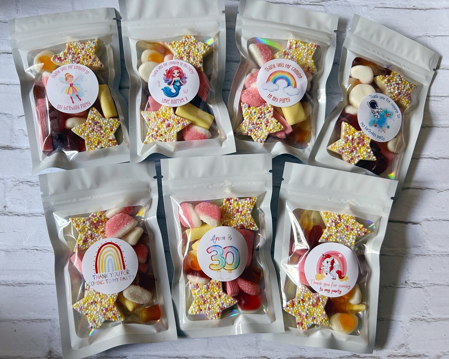 Large Personalised Birthday sweet bags