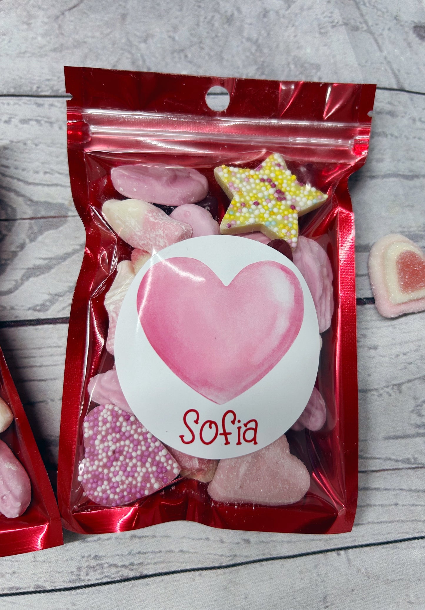 Personalised Valentines sweets pouch