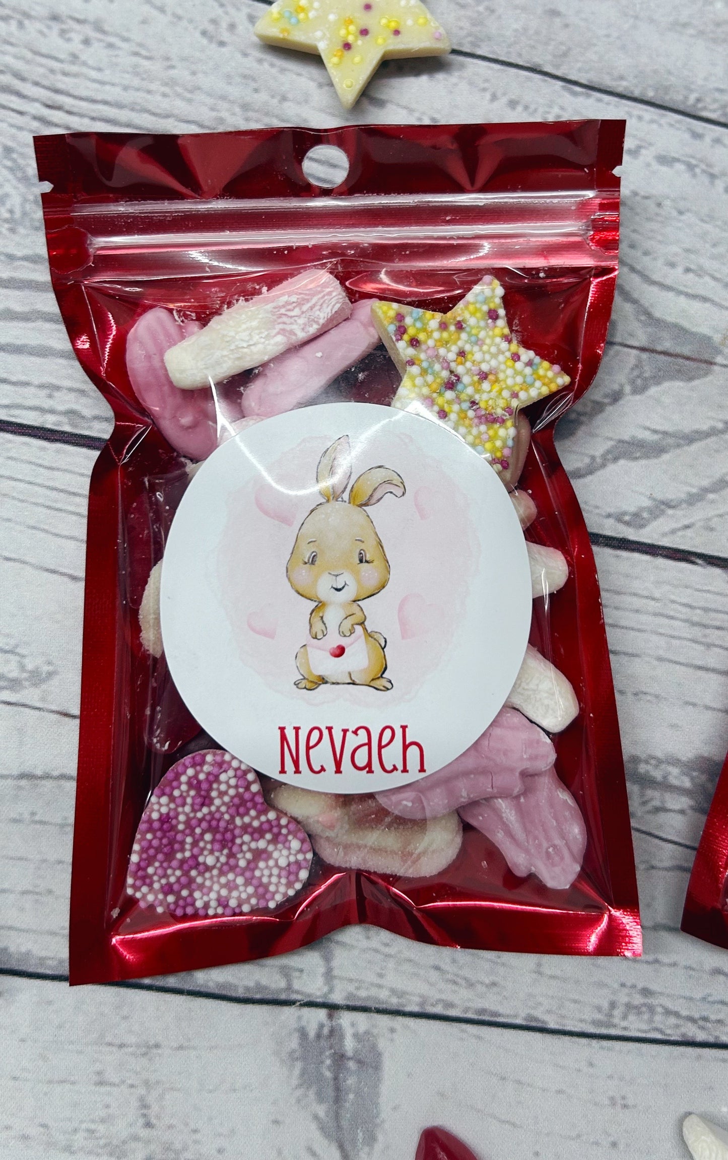 Personalised Valentines sweets pouch