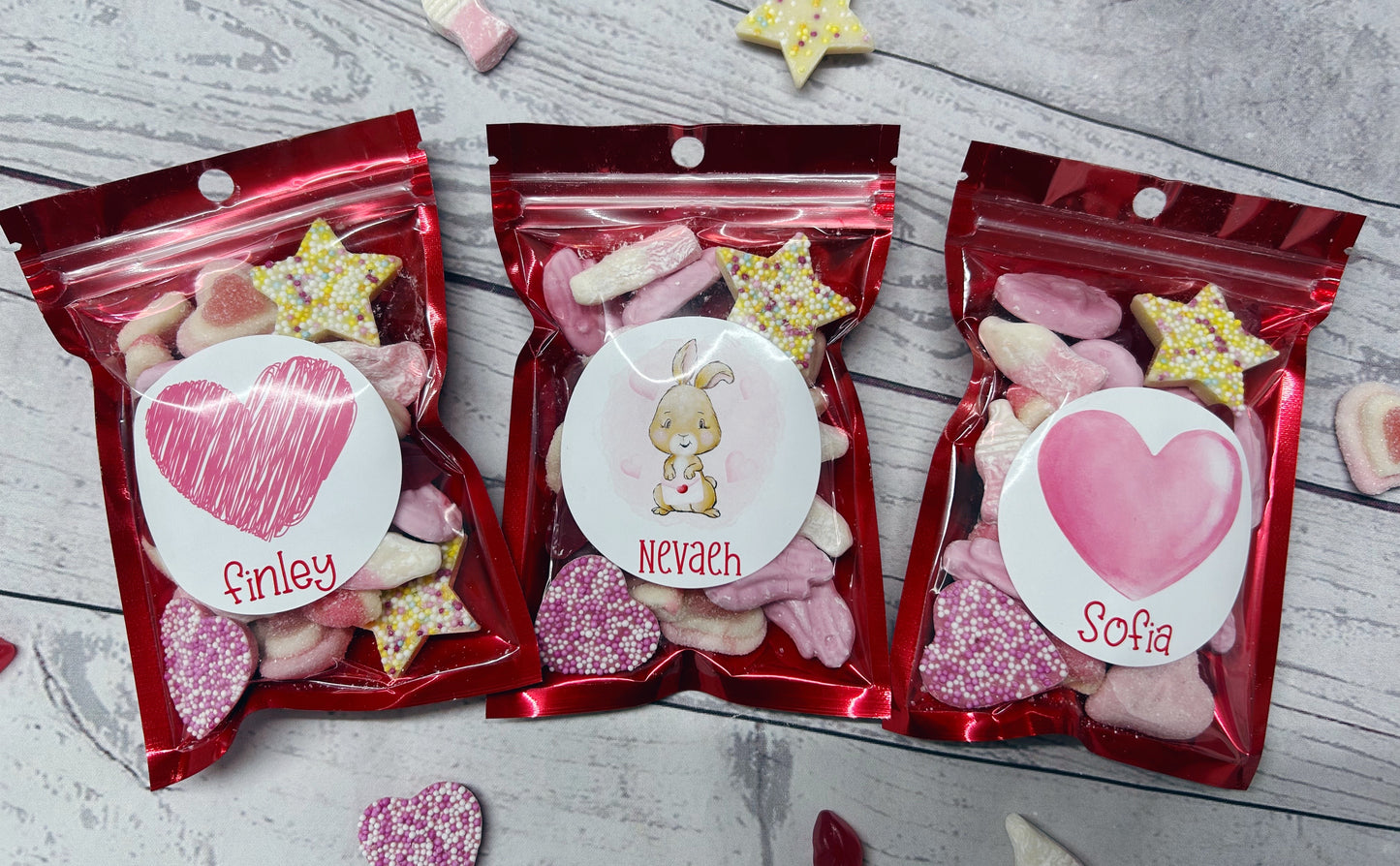 Personalised Valentines sweets pouch