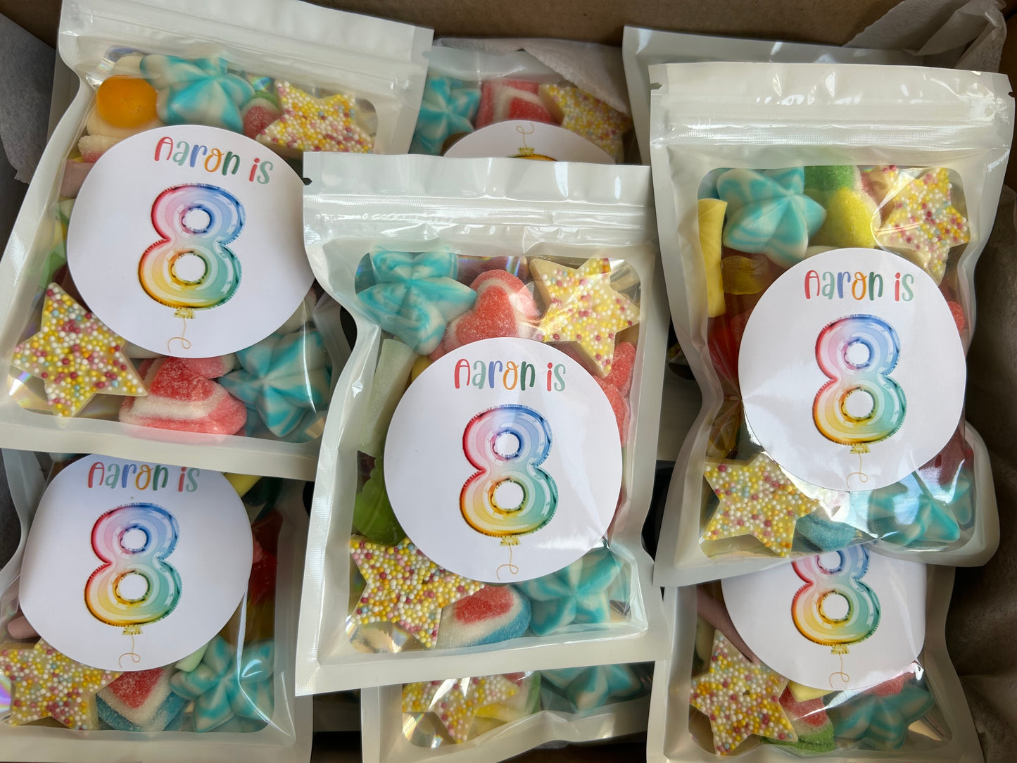 Large Personalised Birthday sweet bags