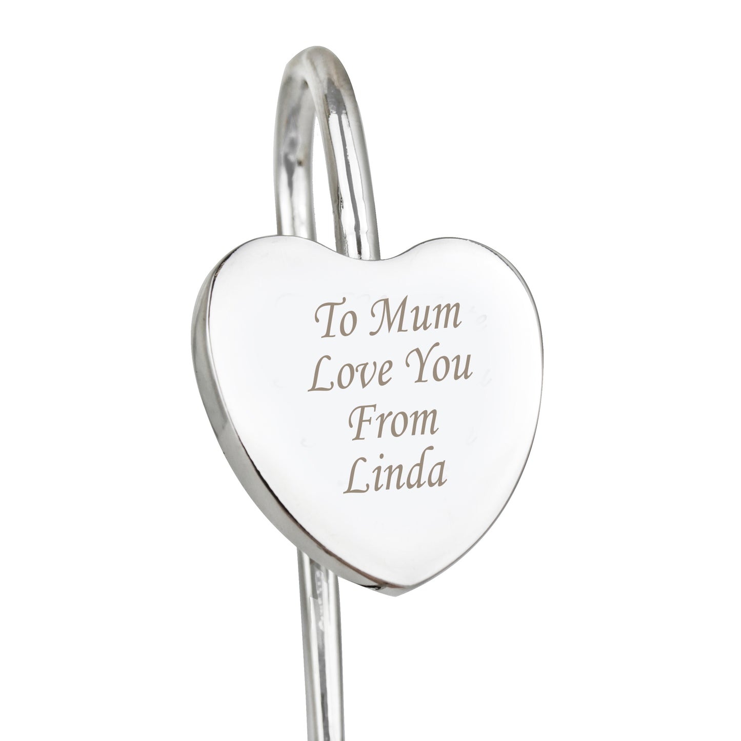 Personalised Silver Heart Bookmark