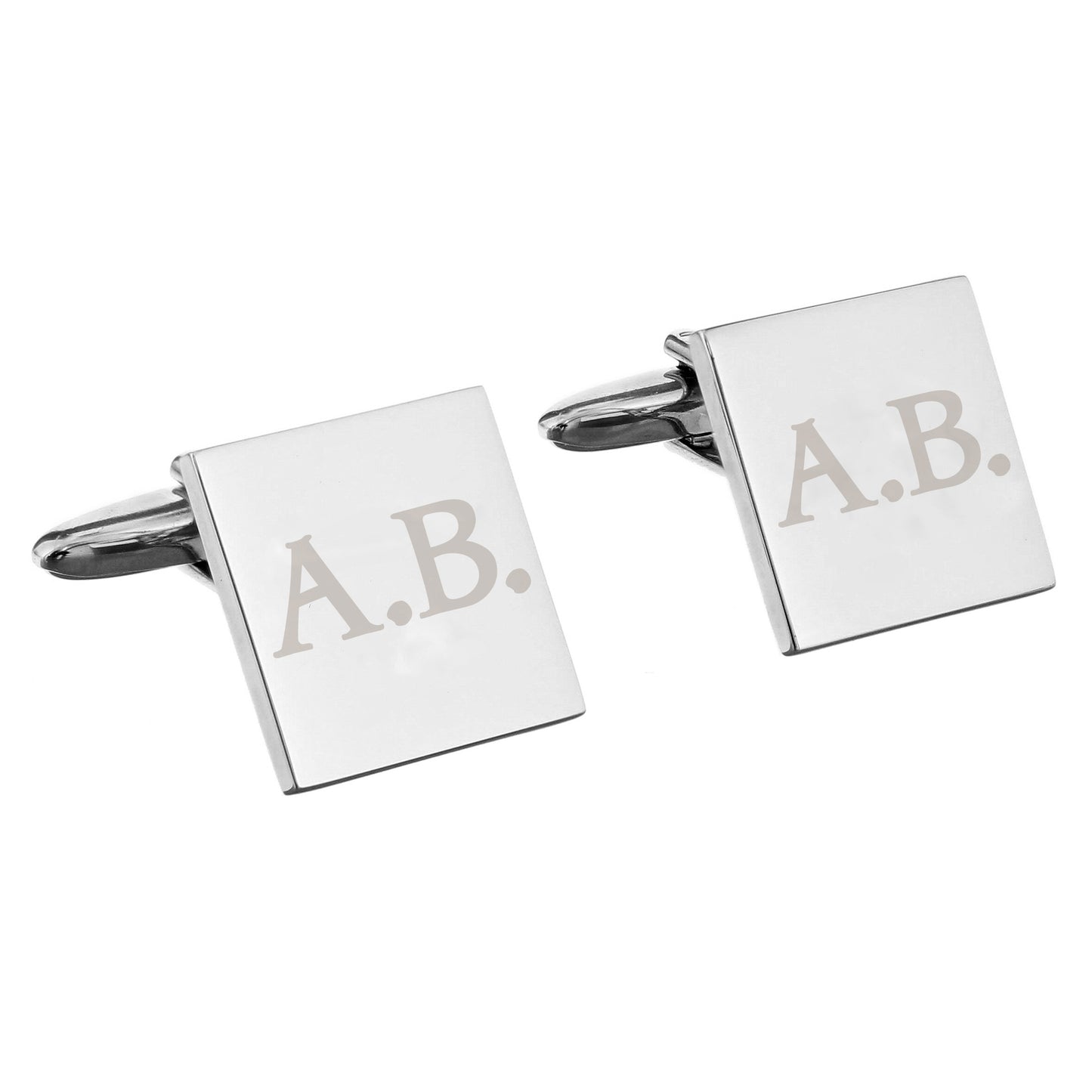 Personalised Initials Square Cufflinks