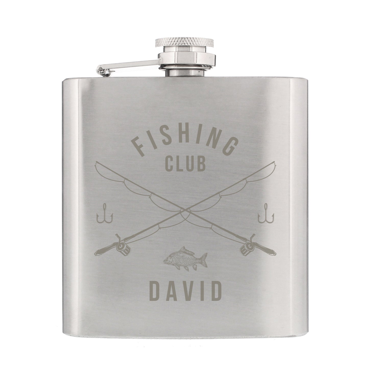 Personalised Fishing Hip Flask