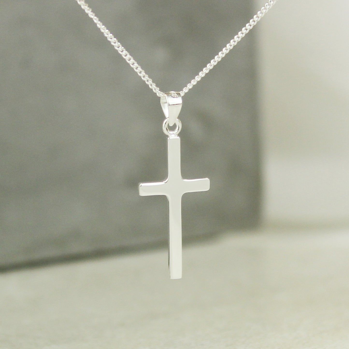 Personalised Floral Religious Sentiment Cross Necklace and Box