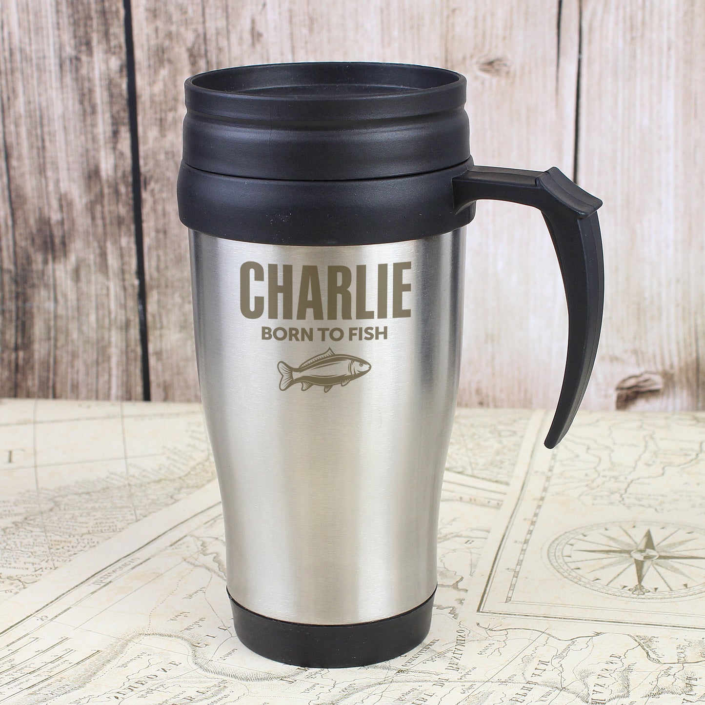 Personalised Fishing Travel Mug