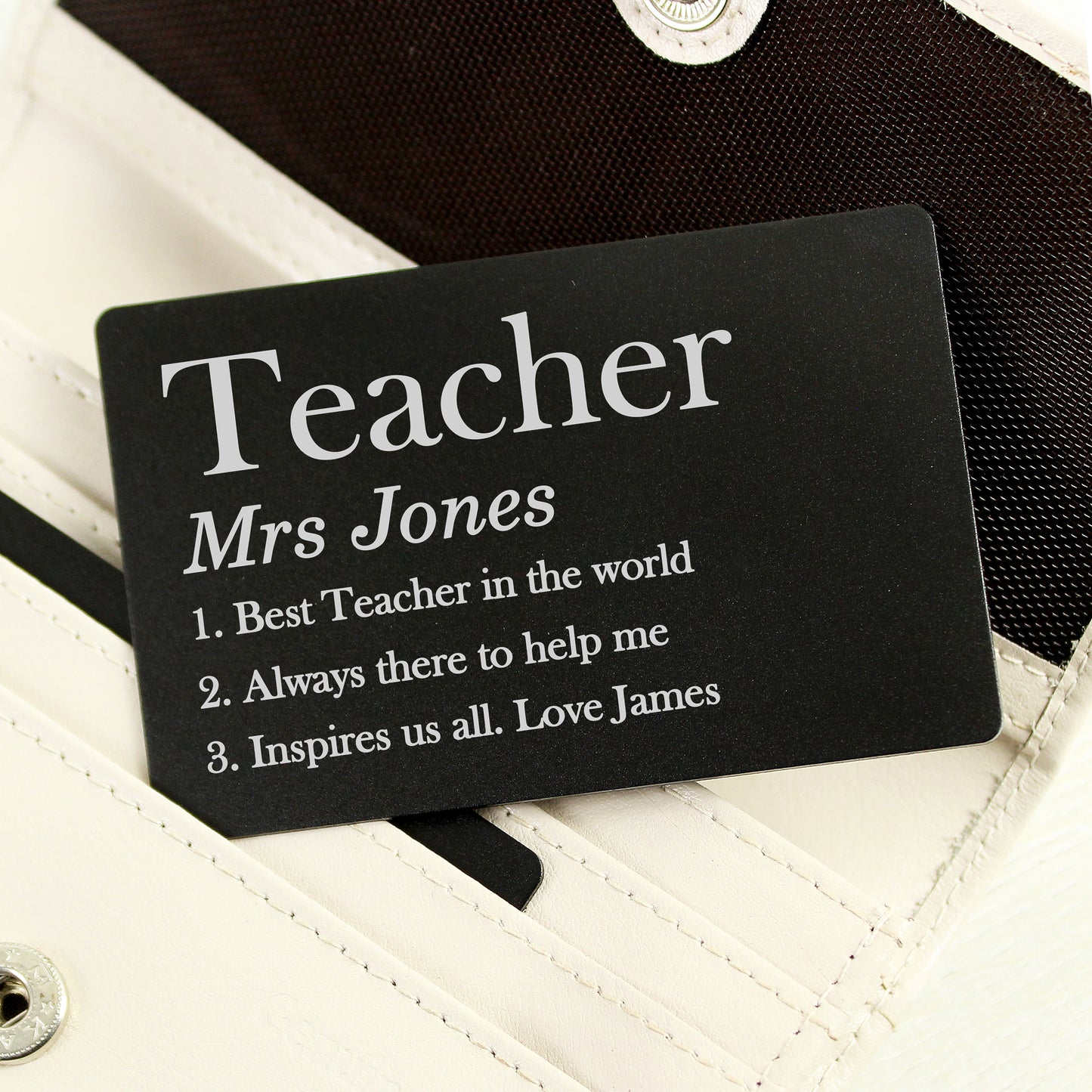 Personalised Definition Black Wallet Card