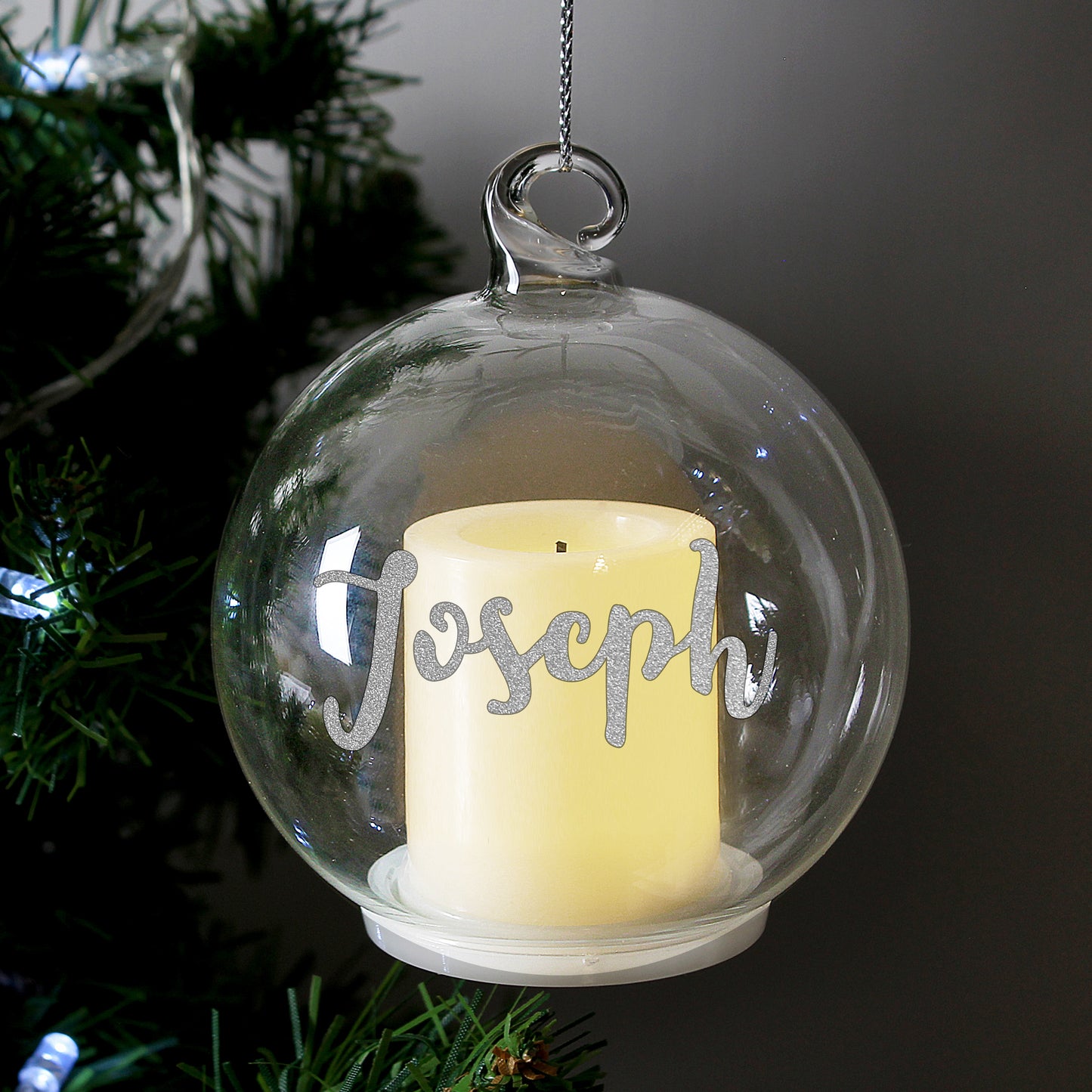 Personalised Christmas LED Candle Bauble