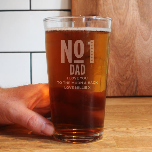 Personalised No. 1 Pint Glass