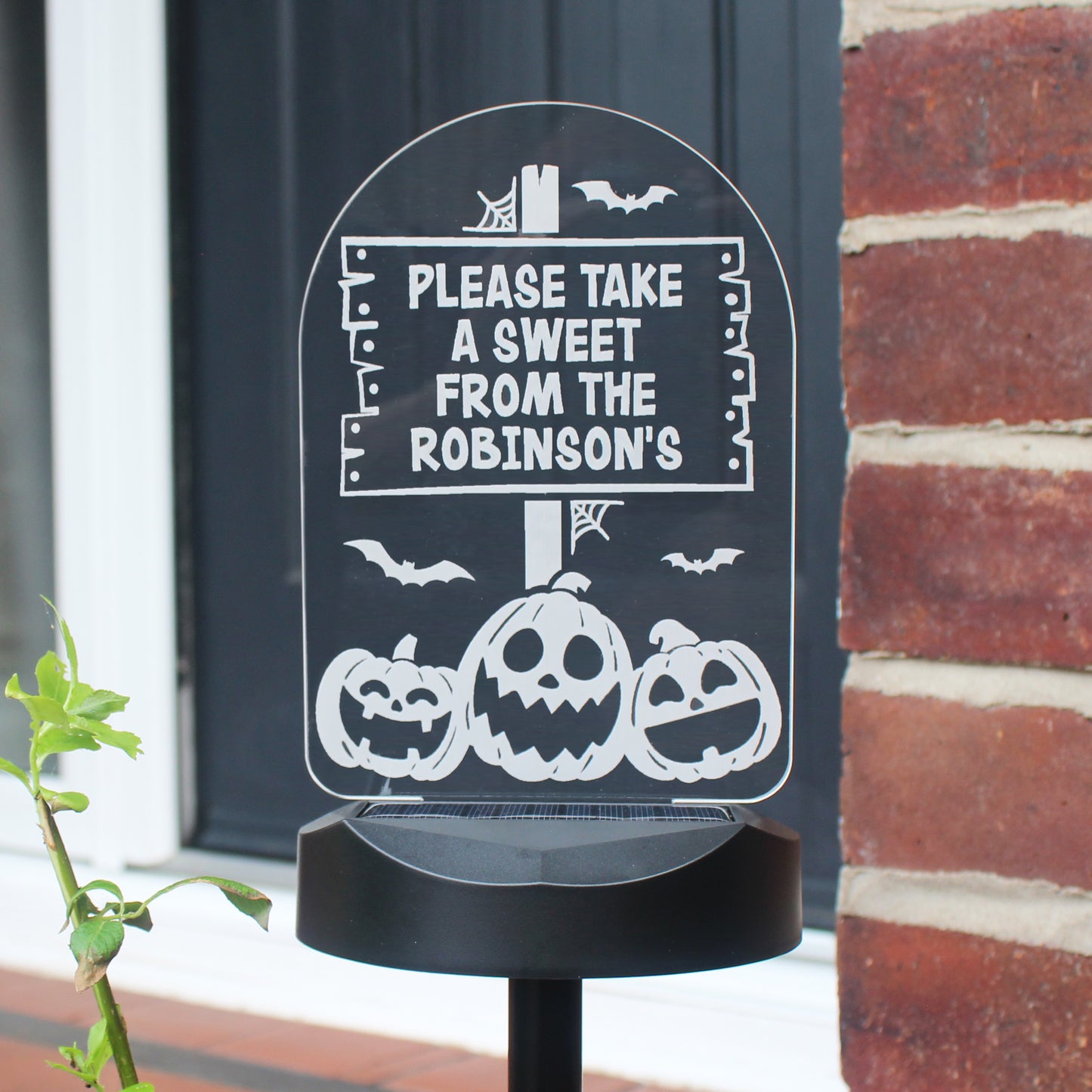 Personalised Pumpkin Patch Halloween Solar Light