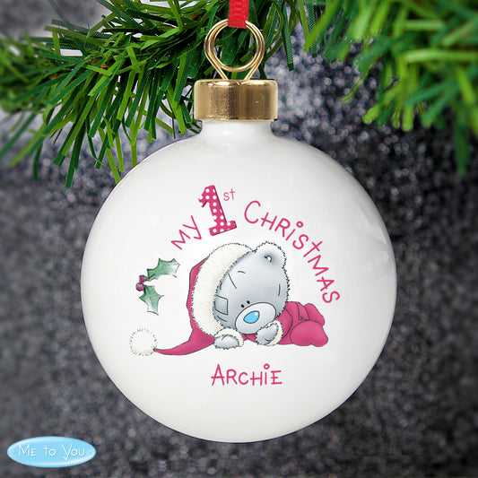 Personalised Me To You My 1st Christmas Bauble