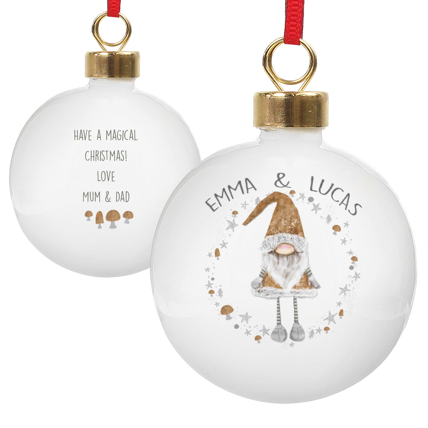 Personalised Christmas Gonk Bauble