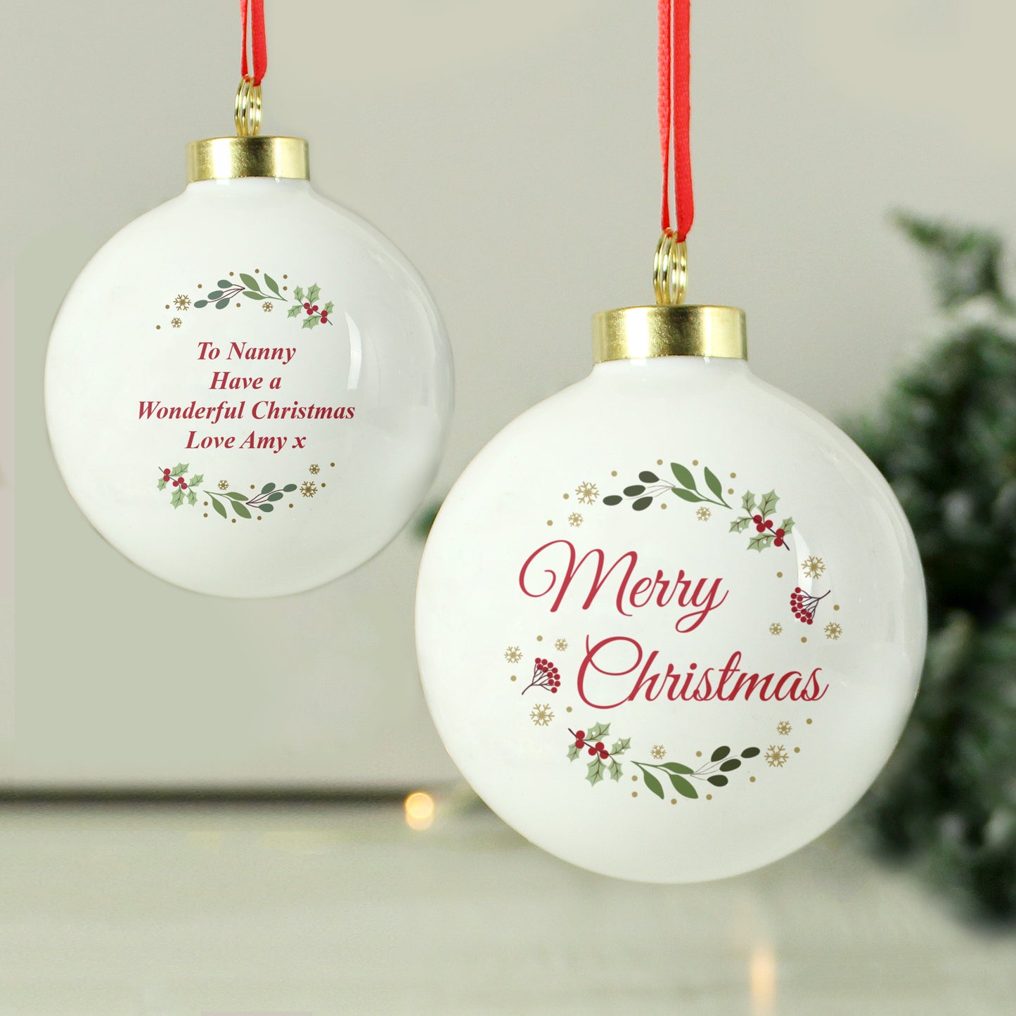 Personalised Merry Christmas Bauble