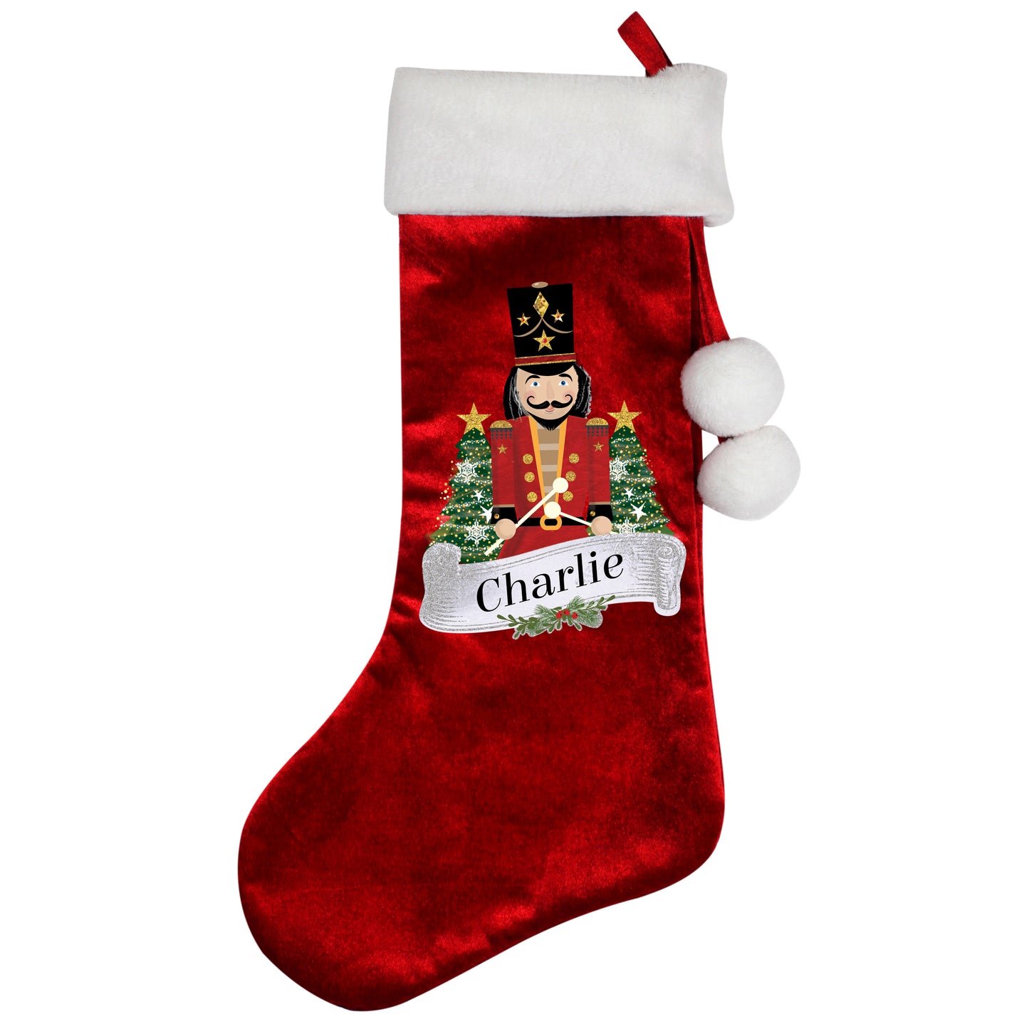 Personalised Nutcracker Red Stocking