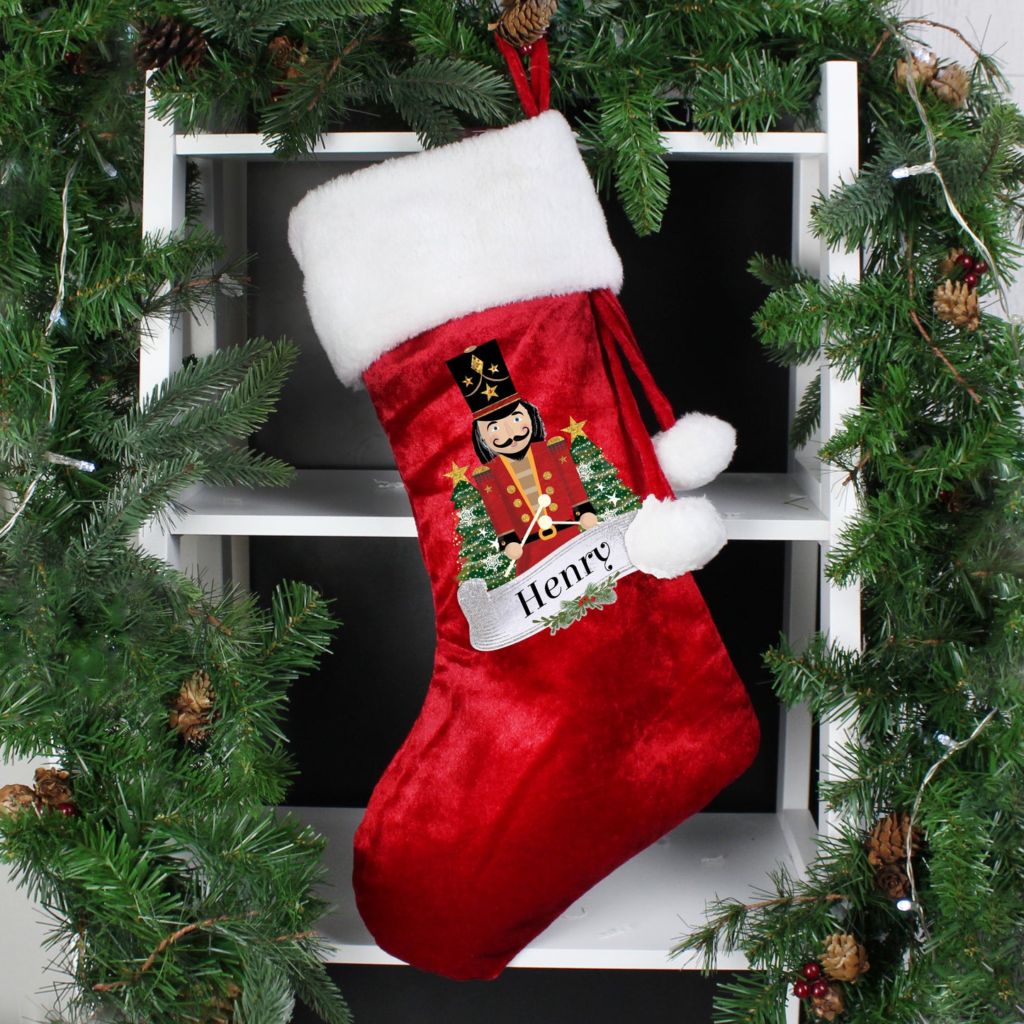 Personalised Nutcracker Red Stocking