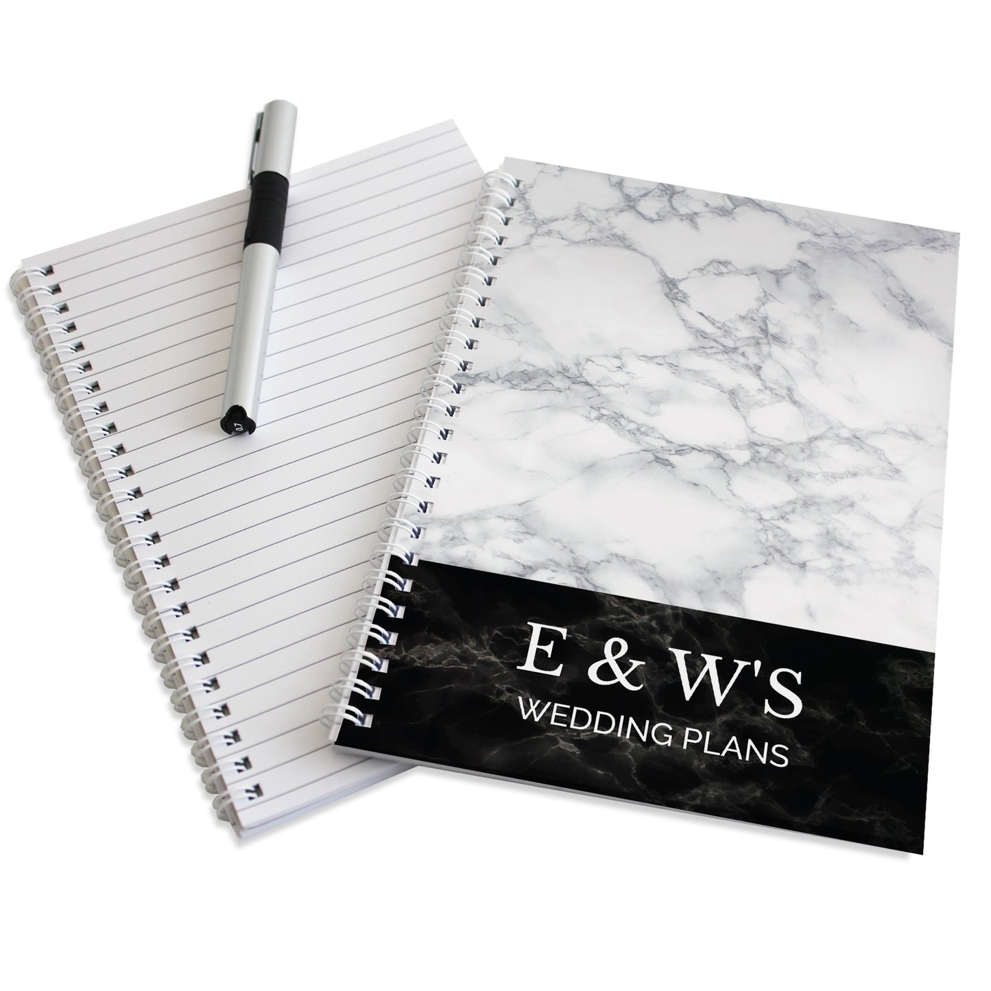 Personalised Marble Effect A5 Notebook