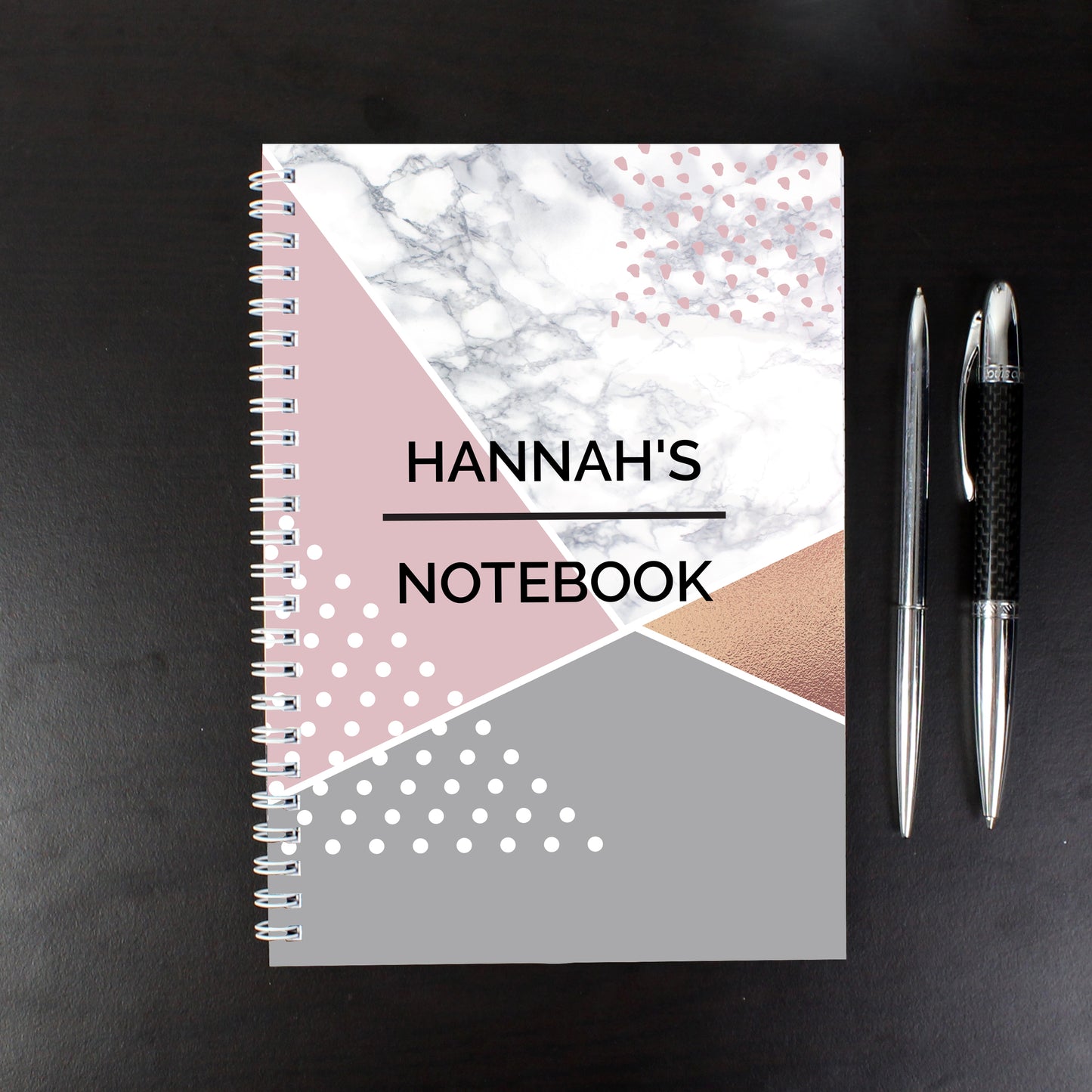 Personalised Geometric A5 Notebook