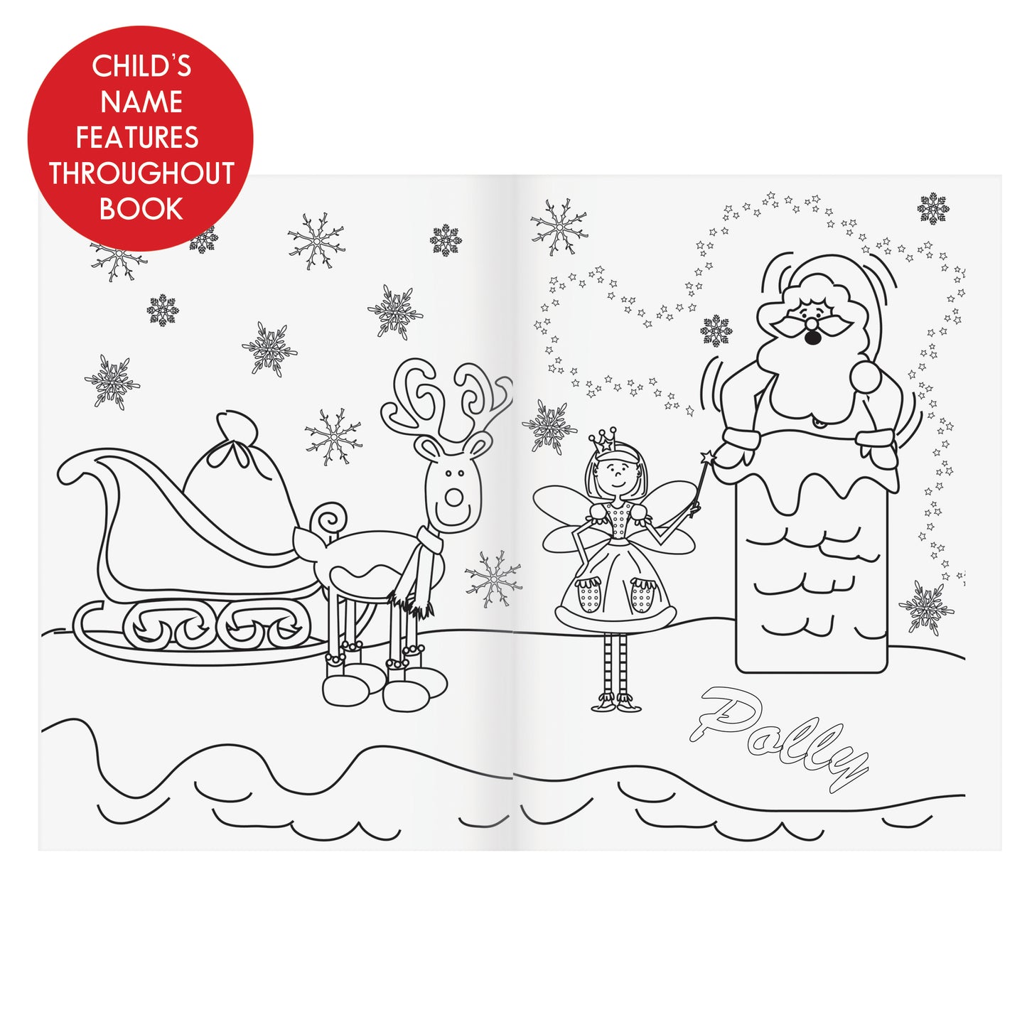 Personalised 'It's Christmas' Fairy Colouring Book