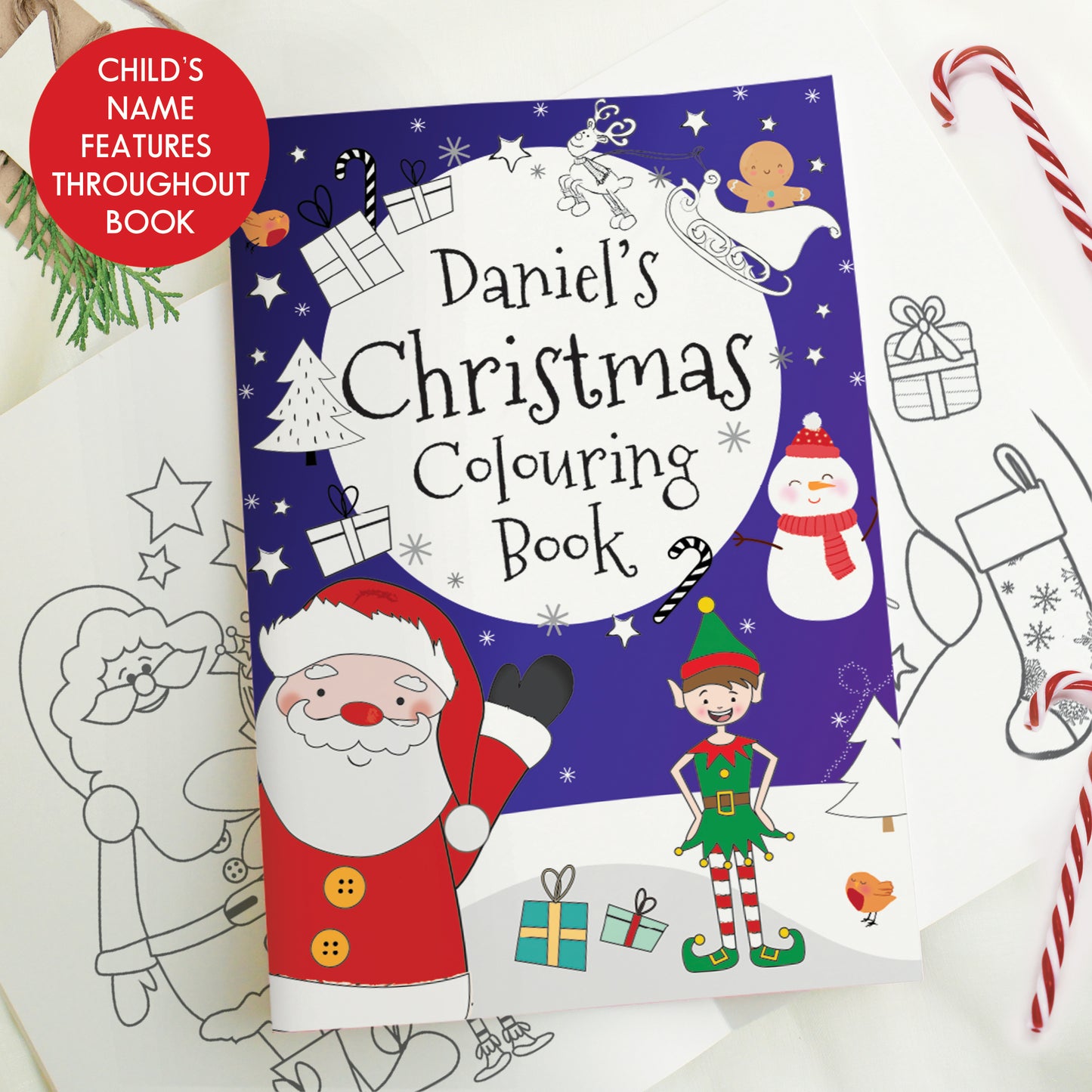 Personalised Its Christmas Elf Colouring Book