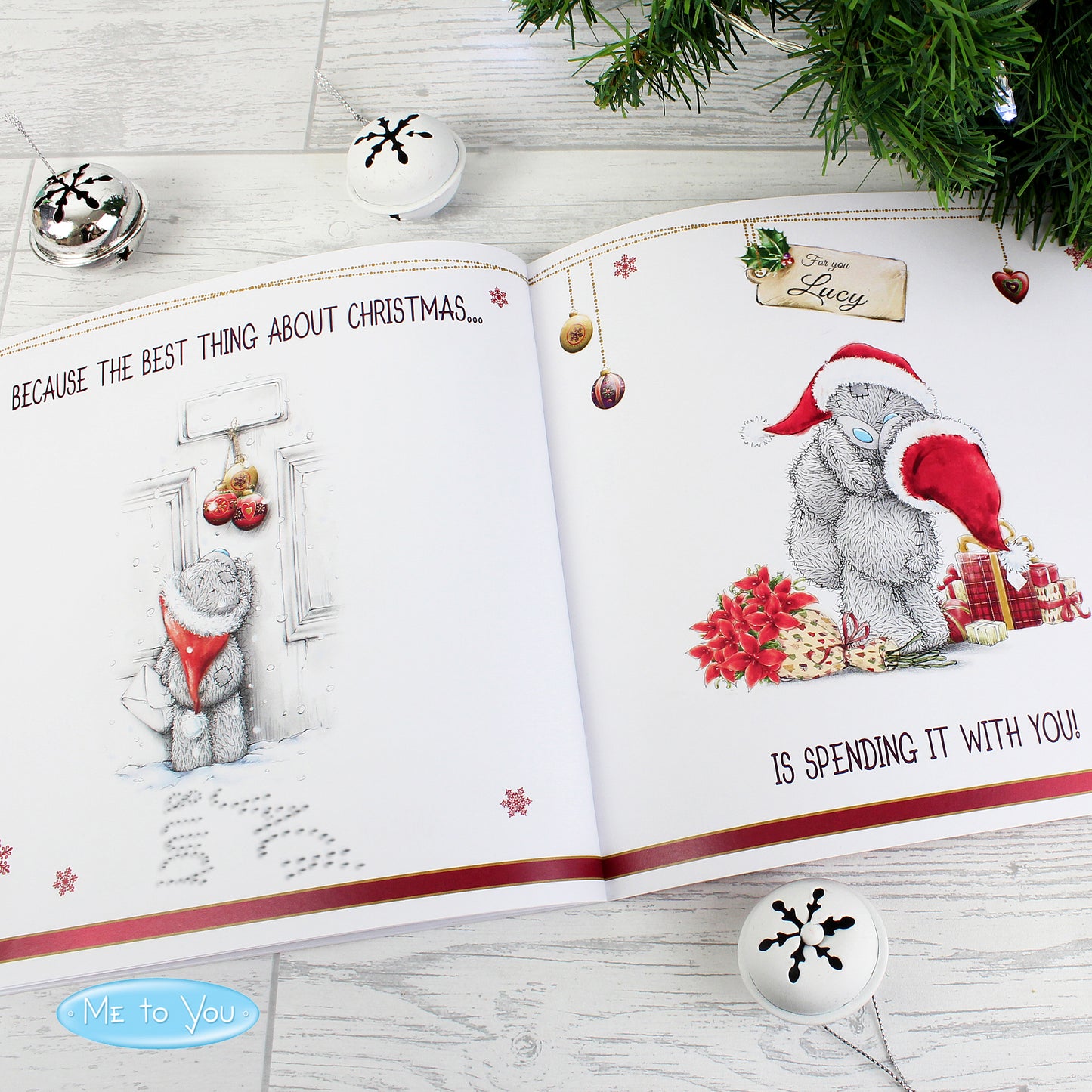 Personalised Me to You The One I Love at Christmas Poem Book