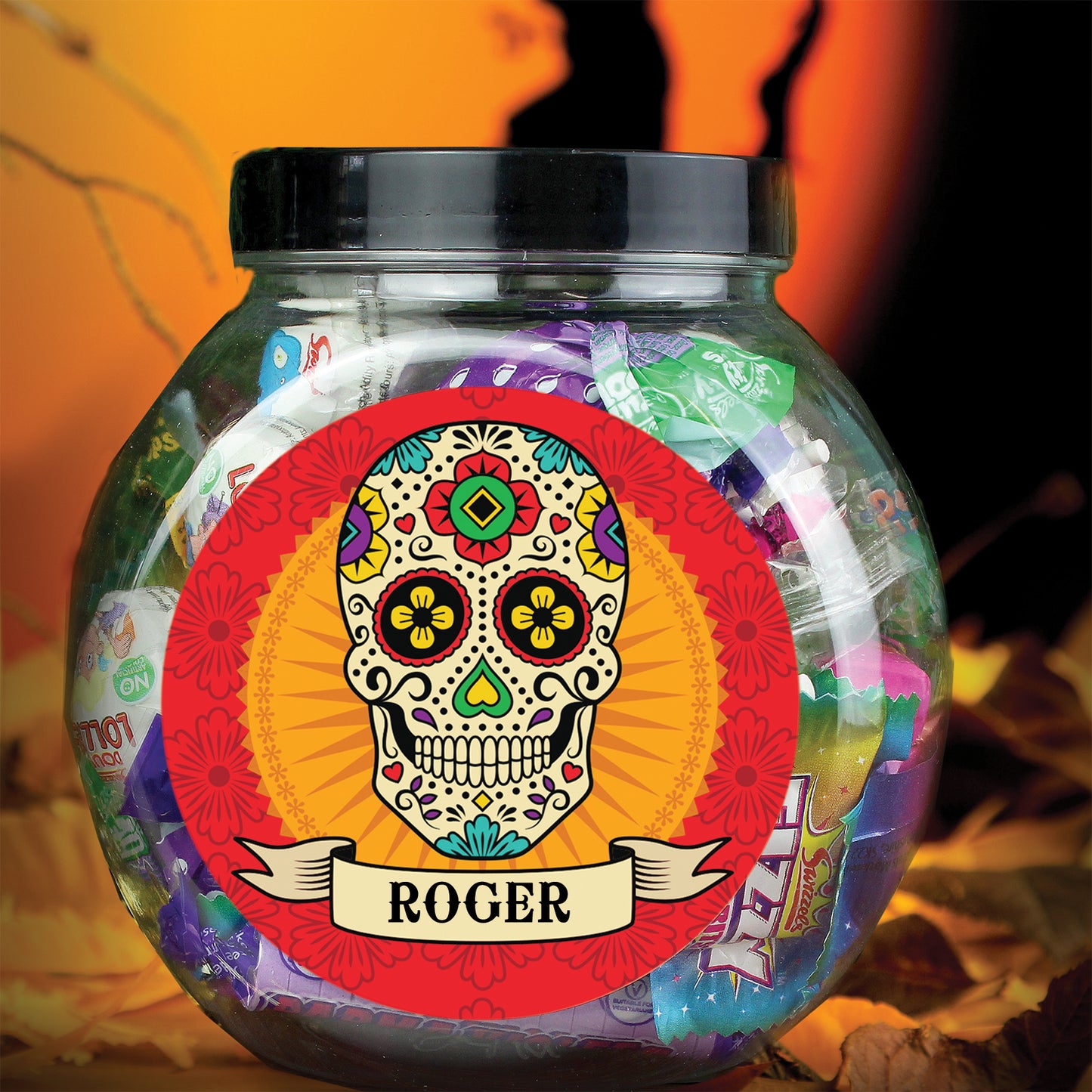 Personalised Sugar Skull Sweet Jar