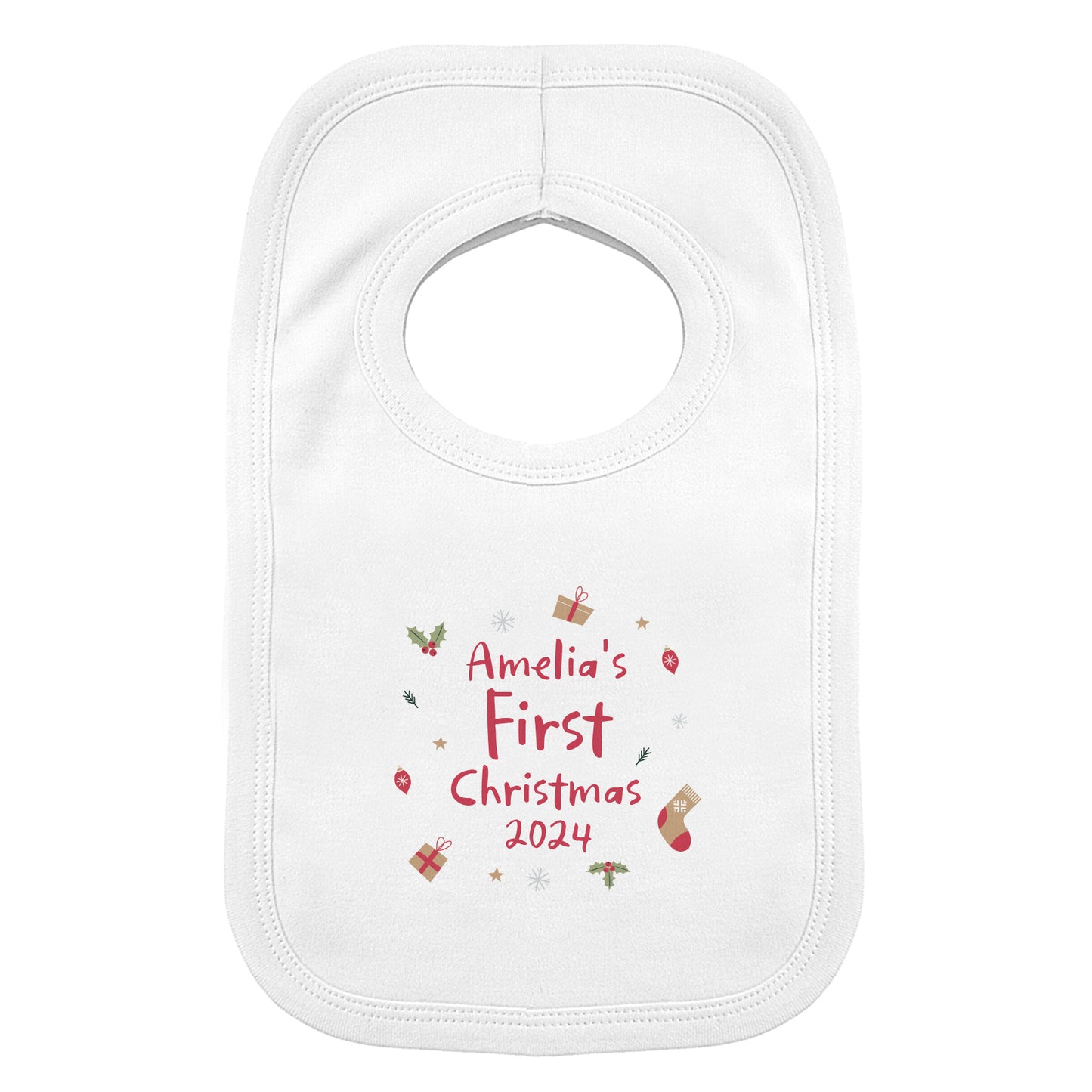 Personalised First Christmas Bib