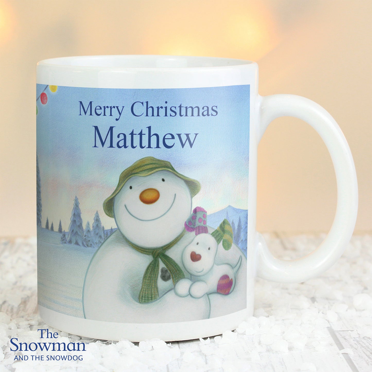 Personalised The Snowman and the Snowdog Mug