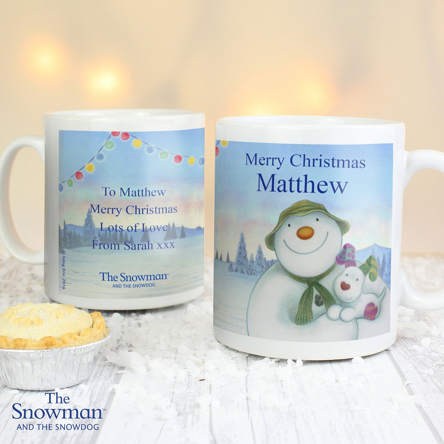 Personalised The Snowman and the Snowdog Mug