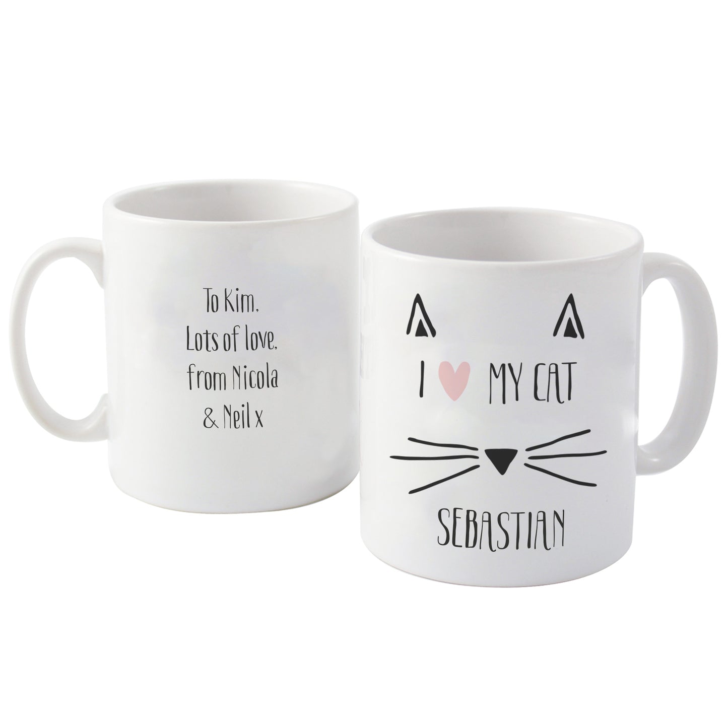 Personalised Cat Features Mug