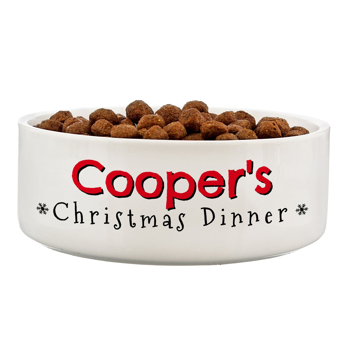 Personalised Christmas Dinner 14cm Medium Pet Bowl