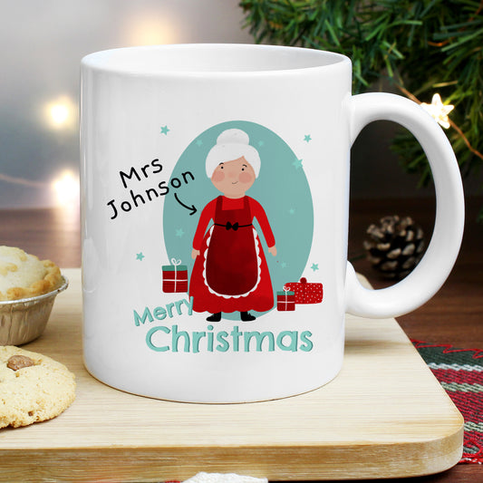 Personalised Mrs Claus Christmas Mug