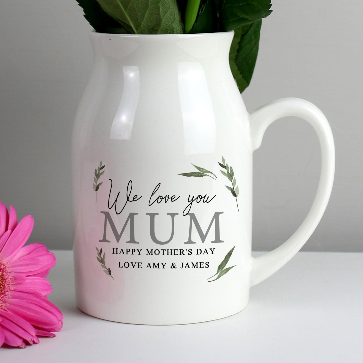 Personalised Botanical Flower Jug Vase