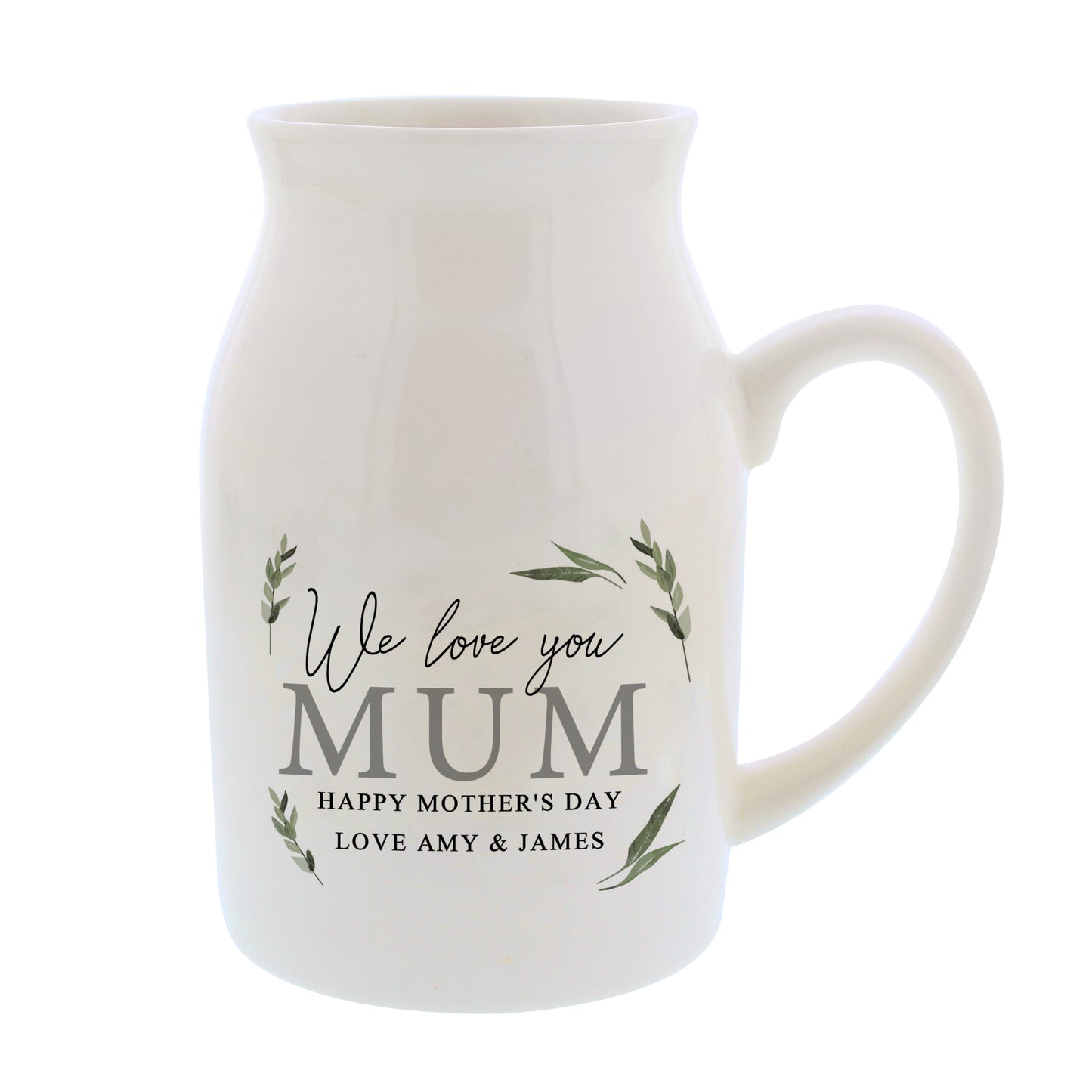 Personalised Botanical Flower Jug Vase