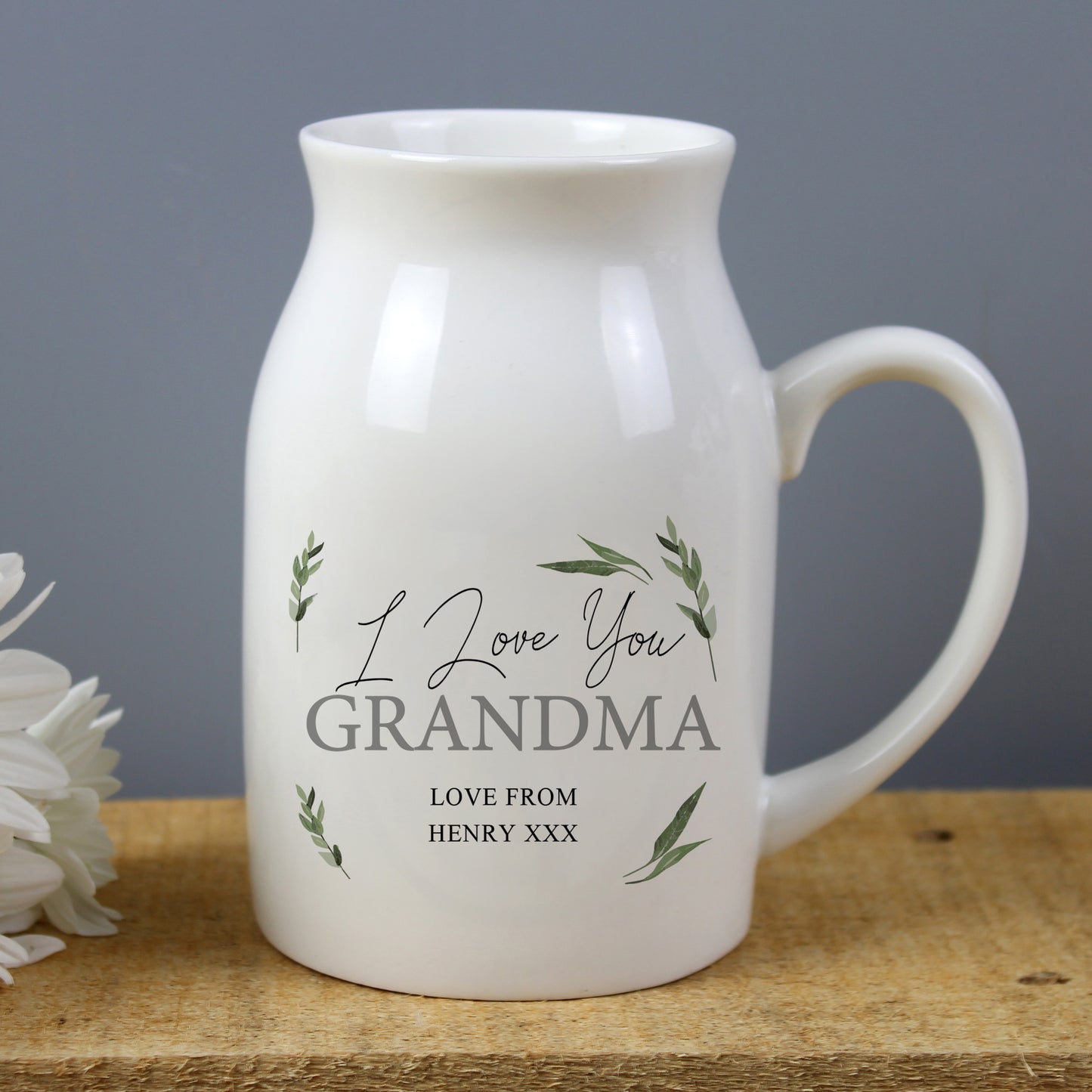 Personalised Botanical Flower Jug Vase