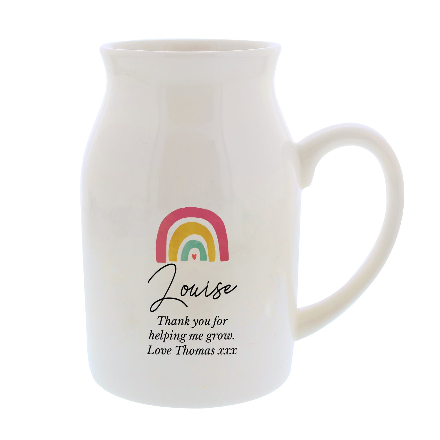 Personalised Rainbow Flower Jug Vase